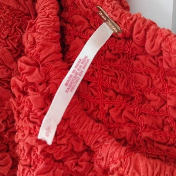  FREE PEOPLE Kalina Midi dress in Persimmon size Large - Picture 5 of 8